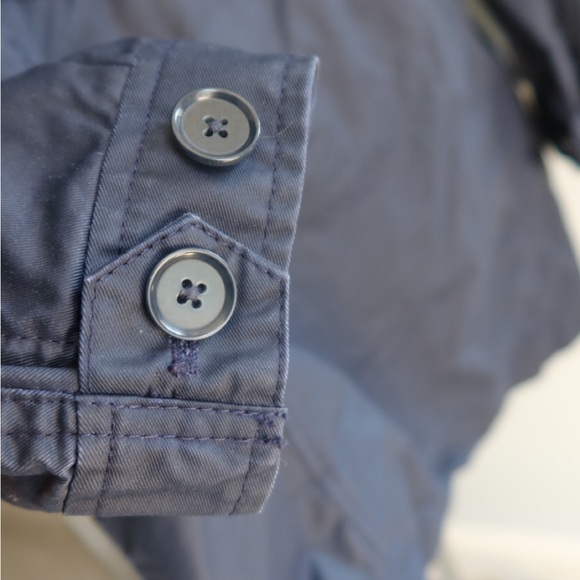 J. Crew Dark Blue Jacket with Corduroy Collar - Picture 7 of 8